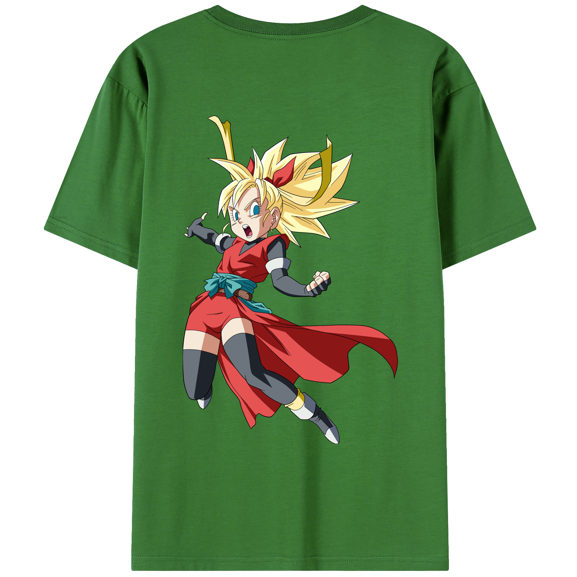 （画像用） ドラゴンボール カリフラ DRAGON BALL Caulifla レディース半袖Tシャツ(バックプリント)